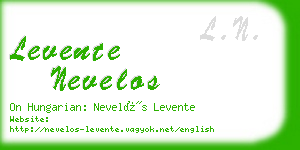 levente nevelos business card